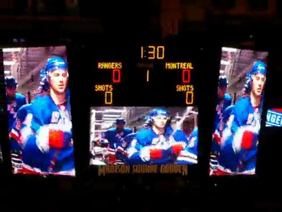 entree des rangers sur la glace