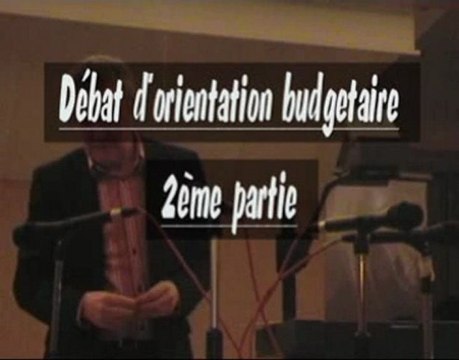 Débat d'Orientation Budgétaire chevigny conseil 2ème partie