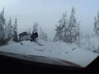 Raikkonen crash in Arctic Lapland Rally: