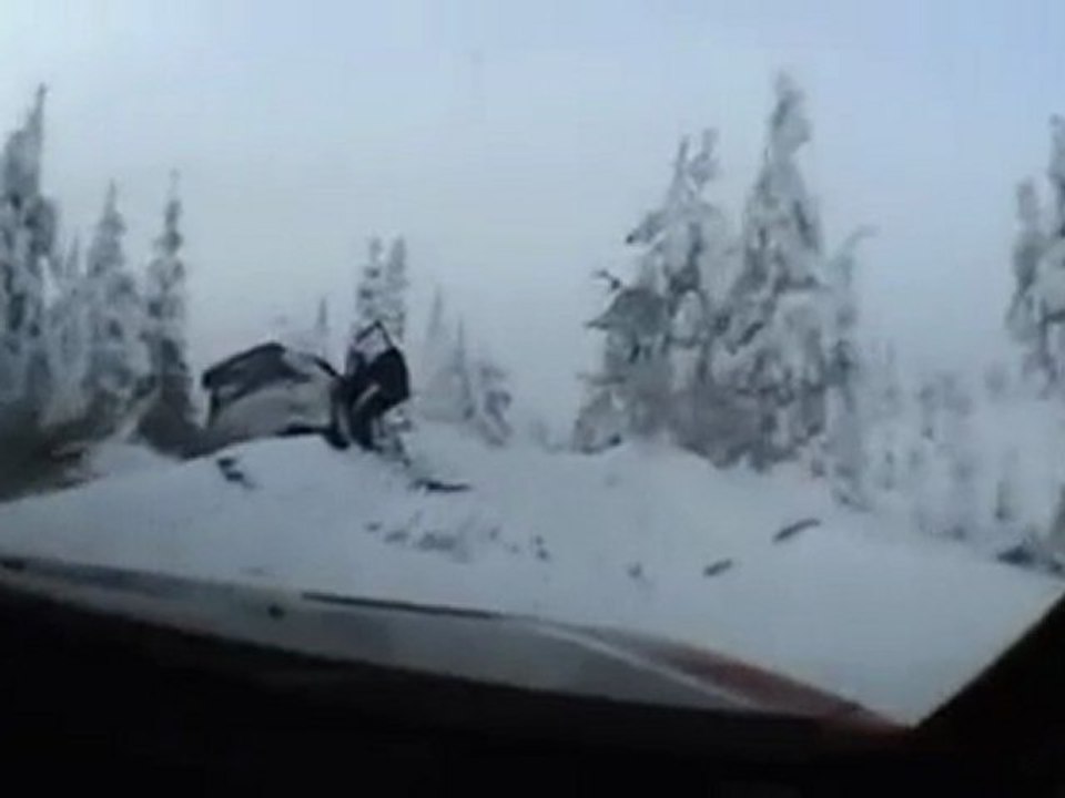 Raikkonen crash in Arctic Lapland Rally: