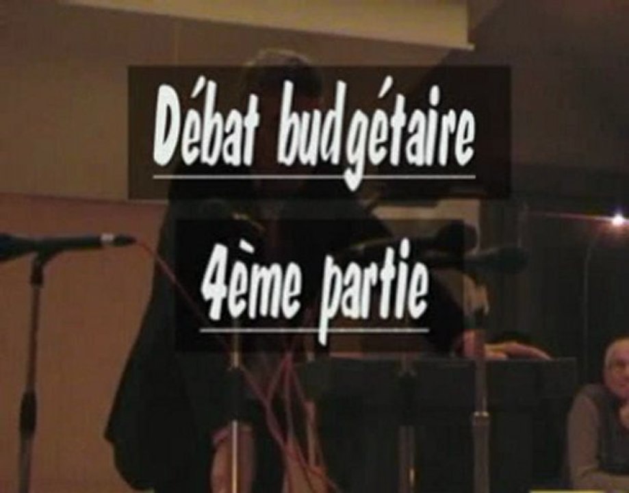 Débat Budgétaire 4ème partie conseil chevigny