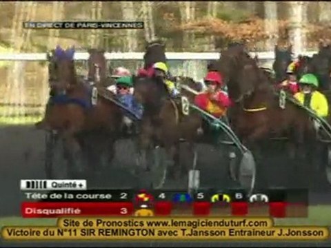 vidéo Quinté Vincennes PRIX DE LA CHARTRE SUR LE LOIR