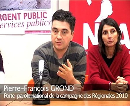 NPA Régionales 2010 conférence de presse du 31/01/10
