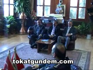TOKAT İL EMNİYET MÜDÜRÜ AKTAŞ BLD. BAŞKANI ÇİÇEĞİ ZİYARET ET