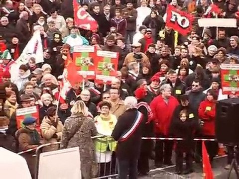 Manifestation fermeture maternité de DECIZE 30 JANVIER 2010