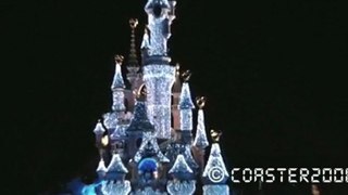Illumination du château pendant Noël - Disneyland Paris