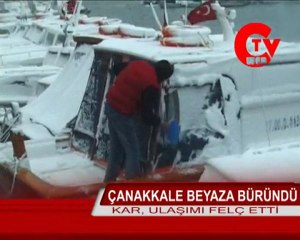 Çanakkale beyaza büründü