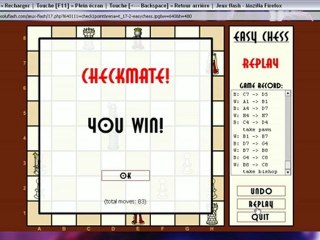 Battre easy chess . moi contre easy chess