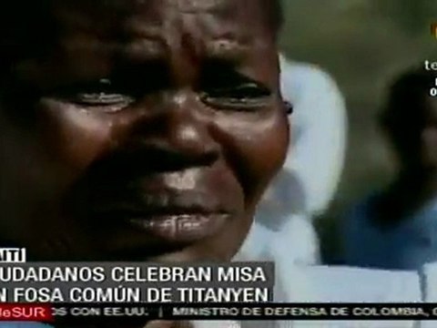 Haitianos celebran misa por familiares fallecidos