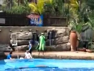 Luc se tape la honte au Seaworld de Durban (Afrique du Sud)