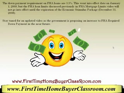 Down Payment Requirements does an FHA Loan Have?