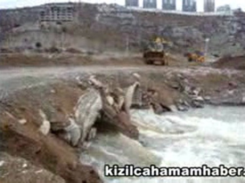 kızılcahamamda dereler coştu