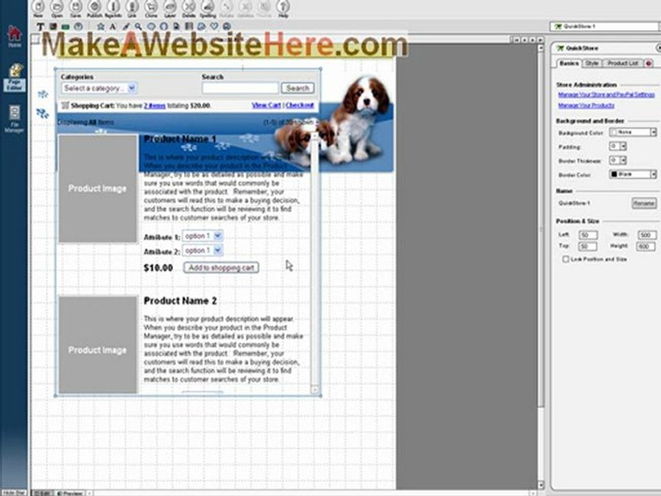 Want An Online Store?  Make One Here!