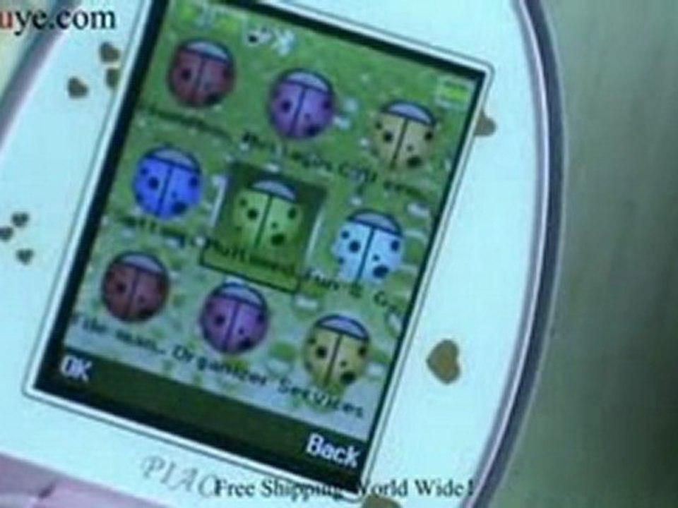 Carton Q7 Quad Band Dual Card Beatle Mini Mobile Phone Pink