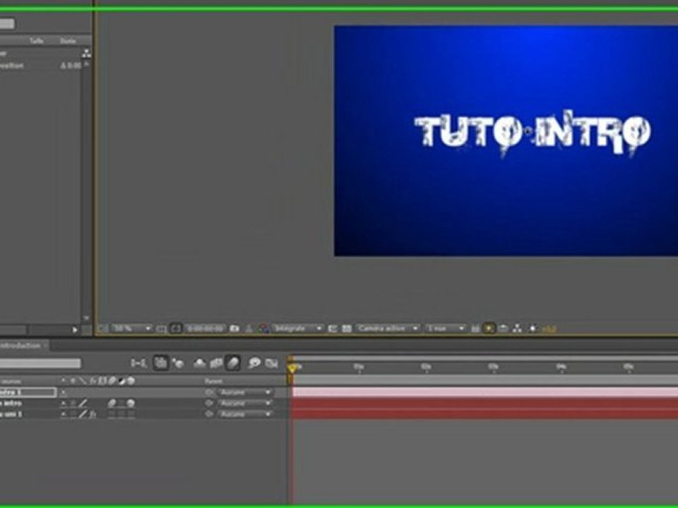 tutoriel faire une introduction adobe after effect