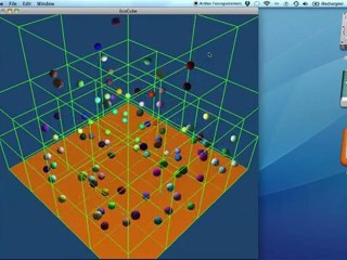 EcoCube - 100 particles colliding