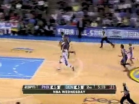 Nene strips this ball from Amar'e and takes it all the way t