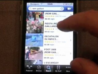 Démo Appli Iphone Dailymotion