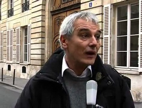 Laurent Cantet avec les grévistes sans-papiers