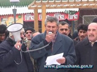 GÜMÜŞHANE DE TEKEL İŞÇİLERİNE DESTEK