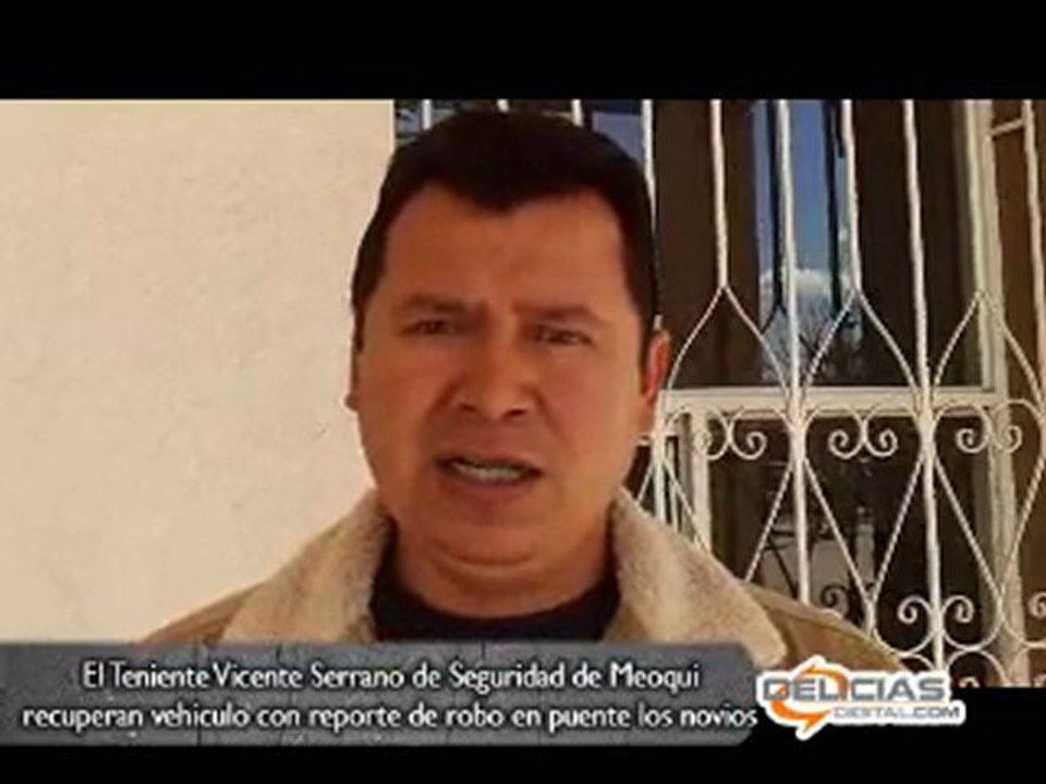 teniente  vicente vehiculo recuperado con reporte de robo
