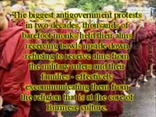 Burma Buddhist Monks' Saffron Revolution