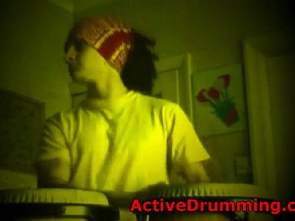 Oliver of ActiveDrumming.co.uk having a jam on Remo Congas