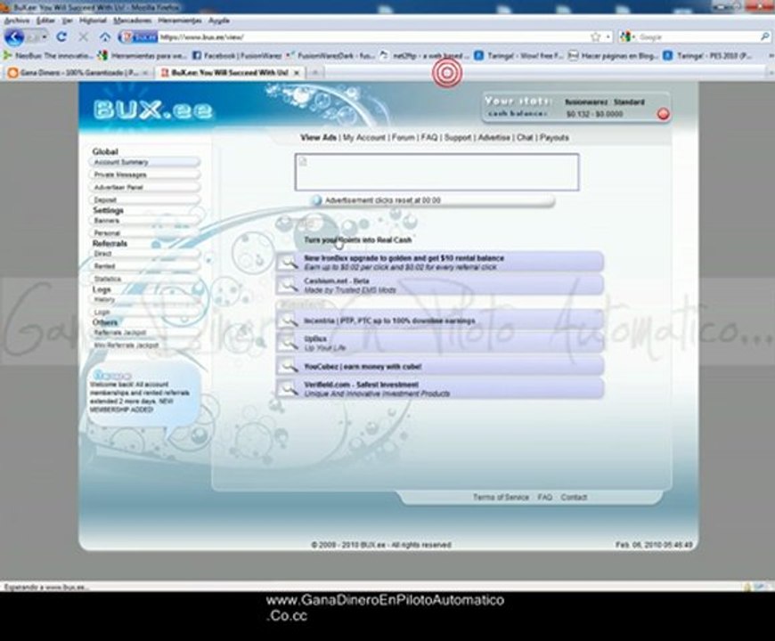 Ganar Dinero Facil Y Rapido Con Bux.ee PTC 0% inversion