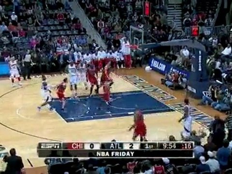 Josh Smith throws a wonderful pass to Joe Johnson, who burie