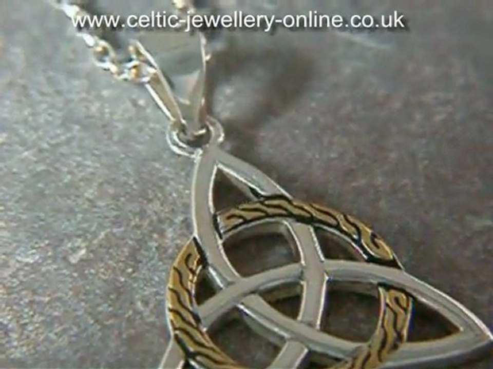 Celtic Necklace - Sterling Silver & Gold Plate DWA372