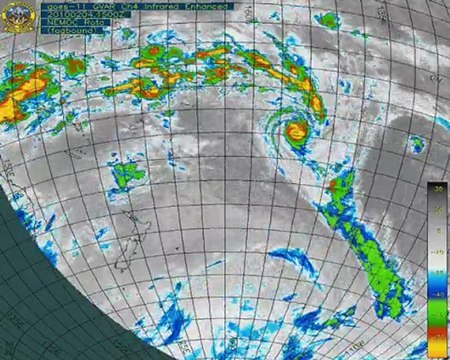 animation satellite IR du cyclone Oli