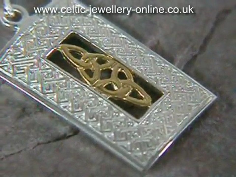 Celtic Necklace - Sterling Silver & Gold Plate DWA373