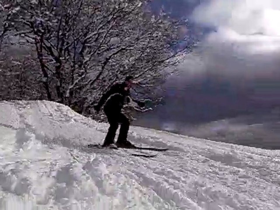 Cricri et Ludo le 6/02/10 au col du Rousset