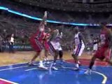 Jason Maxiell picks up the rebound and throws down a nasty d