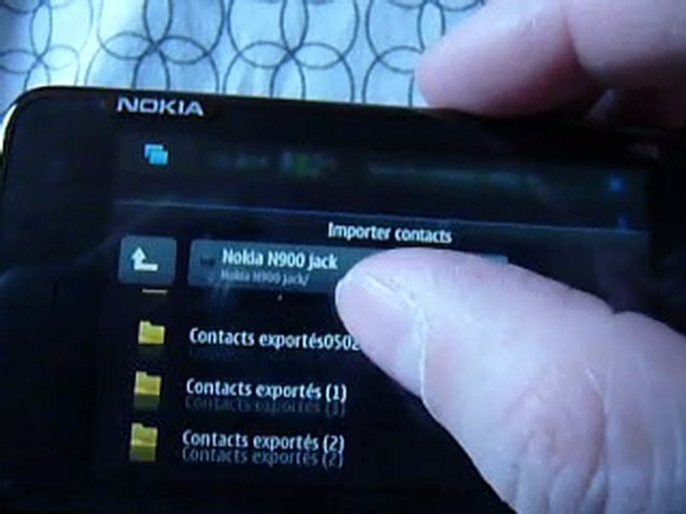 restaurer contact nokia n900
