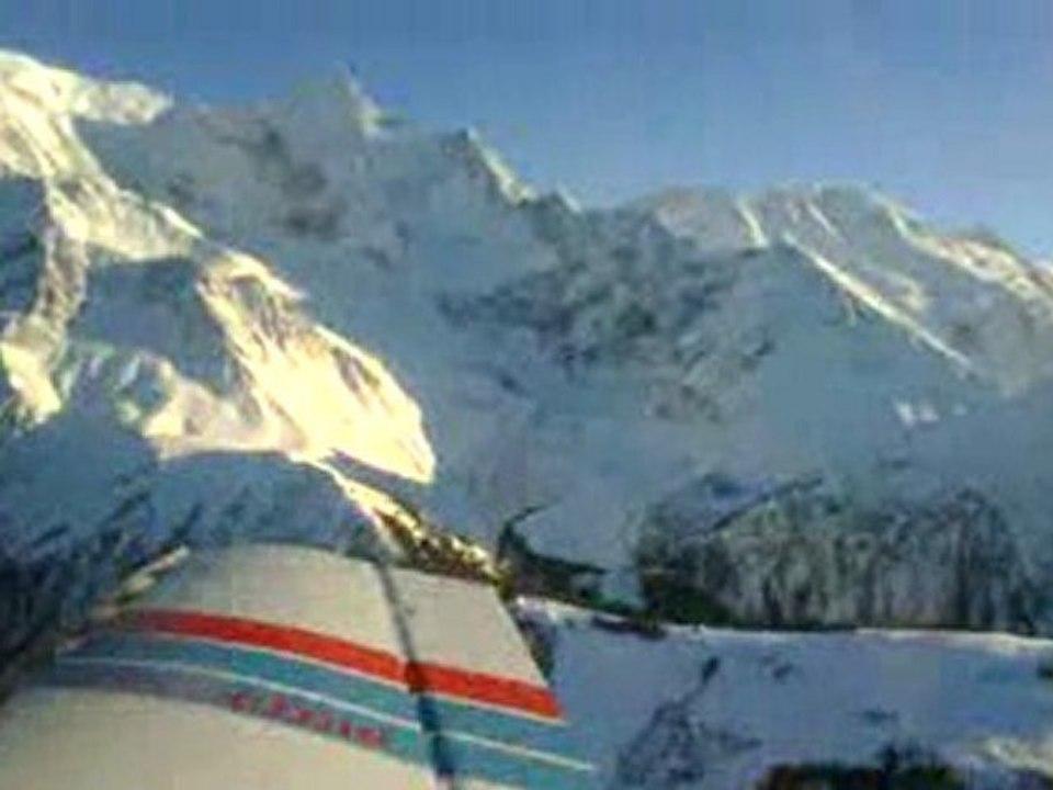 Vue sur les Contamines en direction de Chamonix