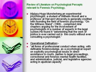 Mamta Dhody $ Forensic Psychology $ Delhi University