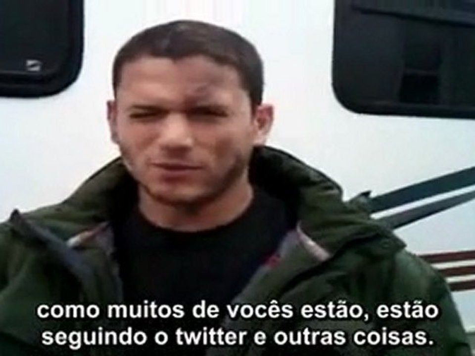 Wentworth Miller e Milla Jovovich no set de RE4 [Legendado]