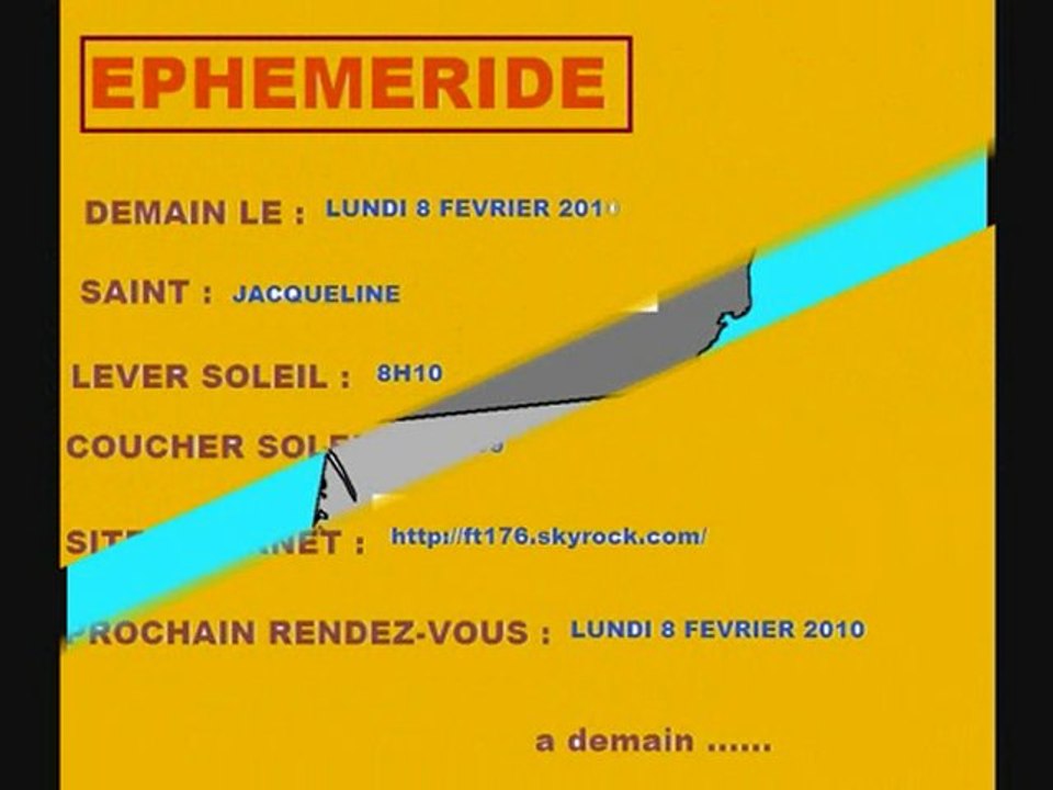METEO BULLETIN 8 JANVIER 2010