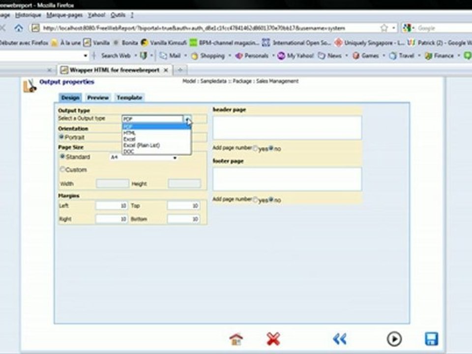 FreeWebReport - Report creation