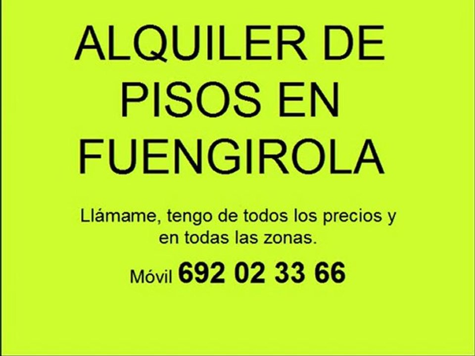 Alquiler de pisos en Fuengirola