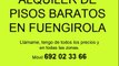 Alquiler de pisos baratos en Fuengirola