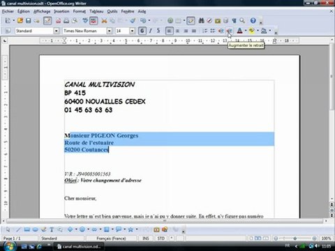 Traitement Texte 1.7 Les alignements