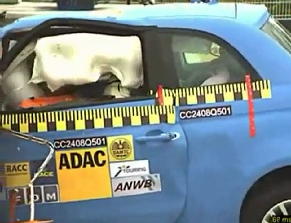 Crashtest Audi Q7 vs Fiat 500