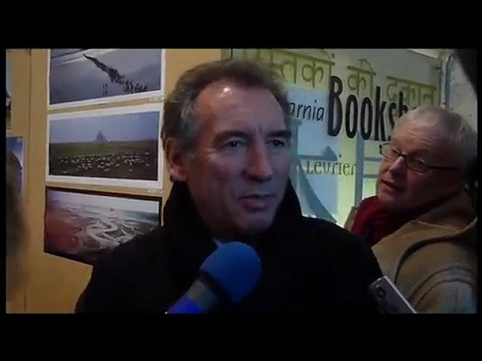 Visite de François Bayrou au Mont-Saint-Michel
