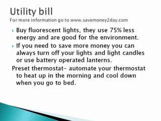 How to Save Money on Groceries and your Utility Bill