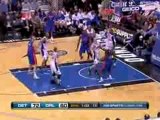 Dwight Howard Block Ben Gordon's shot with a big block.