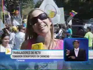 Trabajadores de RCTV toman semanforos