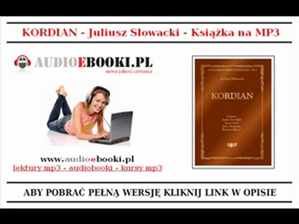 KORDIAN - Juliusz Słowacki (Lektury na MP3) - KSIĄŻKA AUDIO