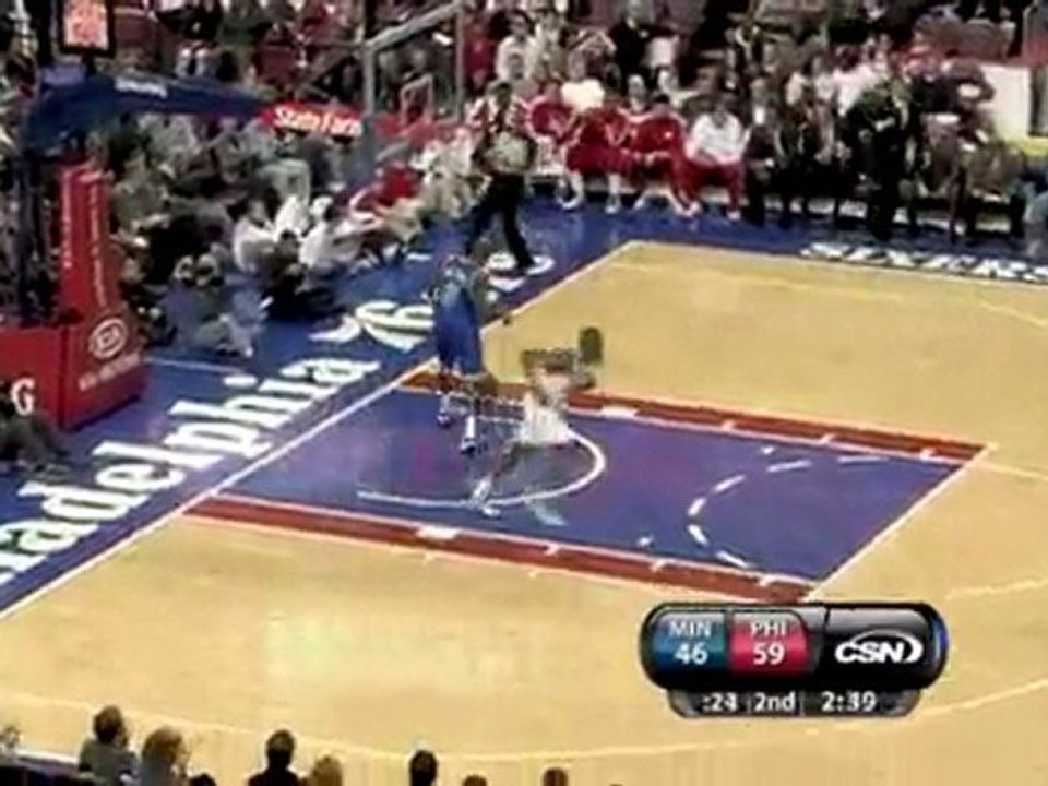 Thaddeus Young steps in the passing lane and takes it all th